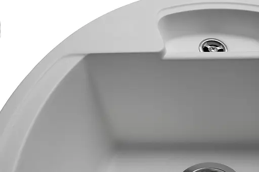 Кухонна мийка гранітна Miraggio Valencia white 442x442x202 00210802, Білий - фото 5