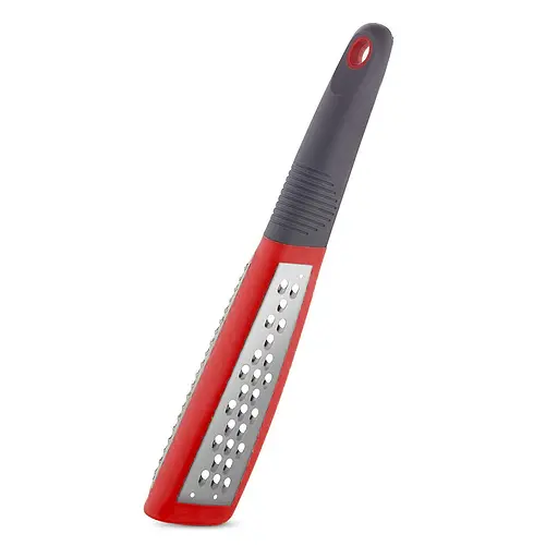 Тертка кухонна ручна двостороння для сиру шоколаду та цедри лимона з неіржавкої сталі 28.5 см Червоний 88143 - фото 1