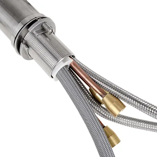 Смеситель для кухни с выдвижным изливом и подключением к фильтру Nett FWS-33 Нержавеющая сталь - фото 4