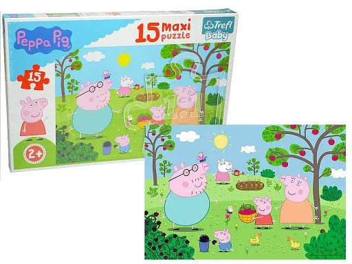 Набір Пазли - (15 елм. MAXI) — "Свинка Пепа біля саду"/Свинка Пепа - фото 1