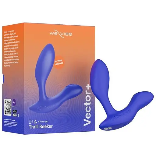 Смарт-вібромасажер простати We-Vibe Vector+ Royal Blue пульт ДК регульований кут нахилу - фото 7