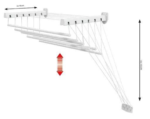 Сушилка для белья настенно-потолочная Casa Si Pick Up 120 White (CS42271X06) (DAS302378) - фото 2