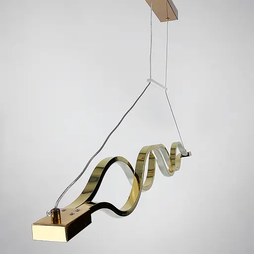 Сучасна золота люстра Waterlines у двох розмірах Line.F Довжина 100 см - фото 2