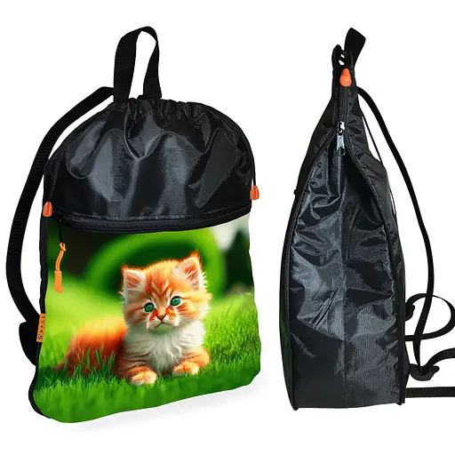 Шкільний рюкзак дитячий з кошеням + Сумка для взуття спортивної форми рюкзак-мішок для хлопчика (01698) - фото 2