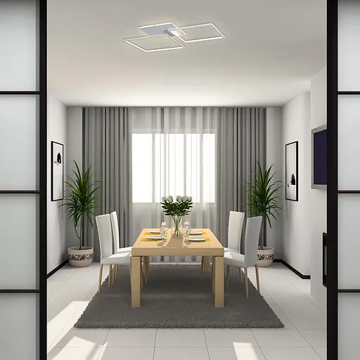 Светодиодная накладная люстра Feron AL6300 QUADRO M 90Вт белый - фото 3