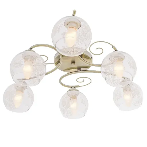 Люстра стельова Brille E27 60W BZ (LK-587C/6) - фото 3