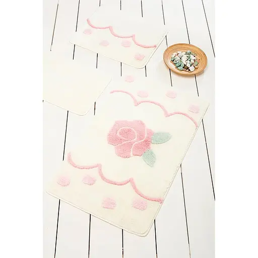 Килимок для ванної Chilai Home Rose Dot Ecru