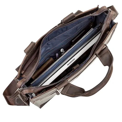 Чоловіча шкіряна сумка SHVIGEL 37х31х9,5 см sum0012570 - фото 5