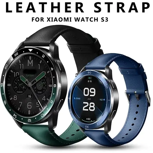 Ремінець шкіряний Tamister для годинника Xiaomi Watch 2/ 2Pro/ S4/ S3/ S2/ S1 22 мм Black-green - фото 8