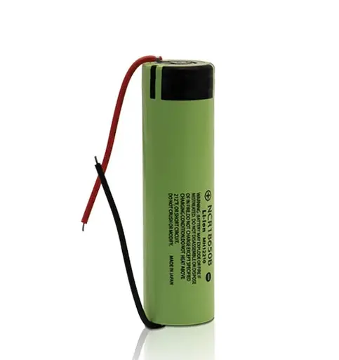 Акумулятор Li-ion 18650 Panasonic 3400 мАг 3,7В + провід DIY (Зелений) - фото 2