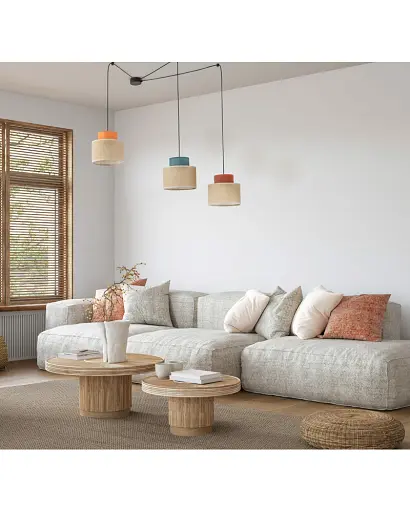 Подвесной светильник, люстра Tk Lighting 3140 Duo Juta E27 3x15W IP20 Бежевый - фото 2