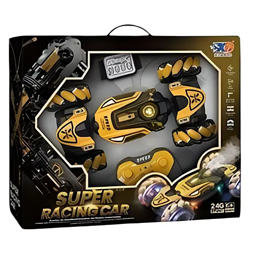 Машина на радиоуправлении 3688 G 167 A, аккумулятор 3.7V, пульт 2.4G, парогенератор, подсветка, мелодии, желтый - фото 2