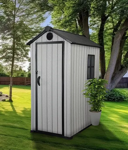 Хозблок-сарай пластиковый BKS 3х5FT с двускатной крышей 210 × 103 × 163 см - фото 1