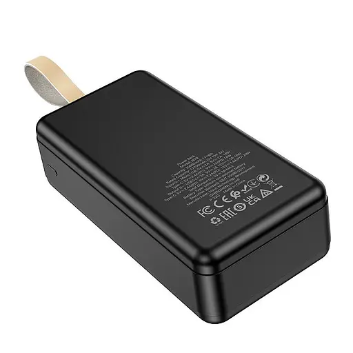 Зовнішній акумулятор Hoco J87B Tacker power bank 30000mAh 3 виходи чорний - фото 3