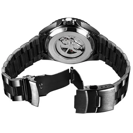 Чоловічий механічний наручний годинник Winner Factor (Чорний) - фото 9