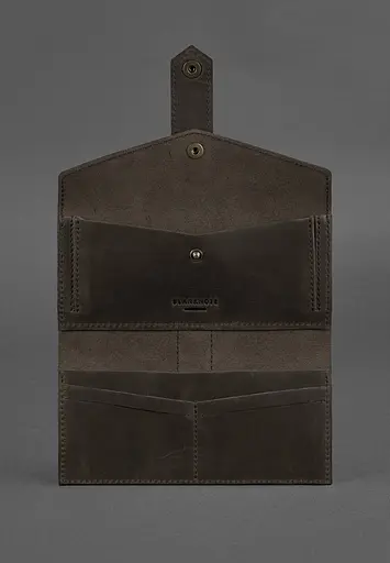 Шкіряне портмоне 3.0 темно-коричневе - фото 4