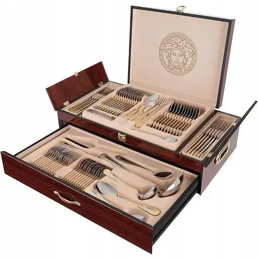 Набор столовых приборов Versace 72 EL LV-9722 на 12 персон в чемодане 72 предмета - фото 1