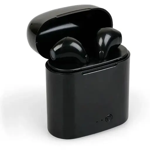 Бездротові блютуз навушники TWS i7S з боксом для зарядки чорні (au007) - фото 2