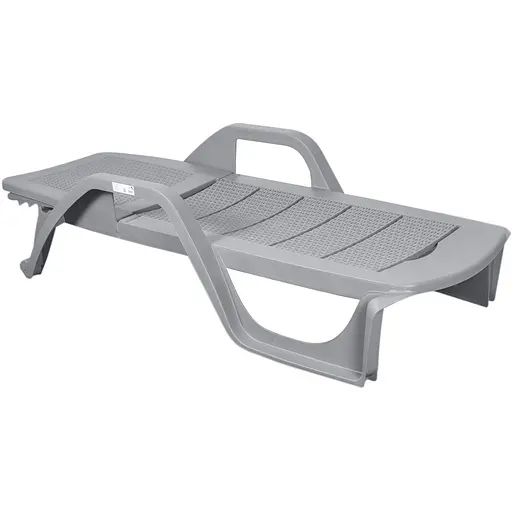 Шезлонг пластиковий Bica Nilo, сіро-бежевий - фото 2