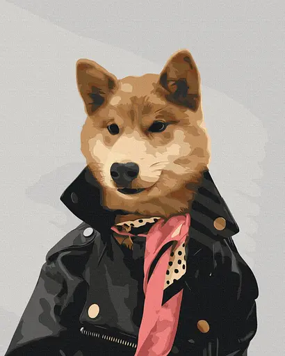Картина за номерами на підрамнику Brushme Стильний собака @rocky.and.rudy