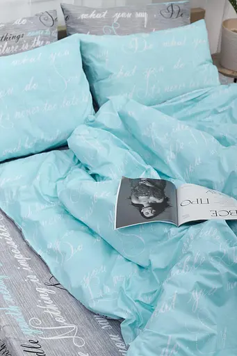 Комплект постельного белья Moon&Star евро 200х220 наволочки 4х50х70 Autograph Mind Бязь Gold Люкс - фото 5