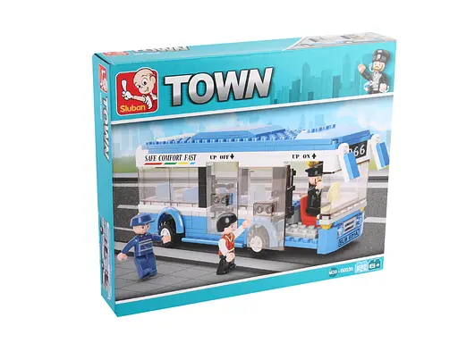 Конструктор SLUBAN Автобус, M38-B0330, 235 деталей, фігурки