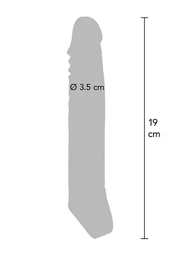 Насадка на пенис Get Real Extension Sleeve Large 19 см (телесный) - фото 6