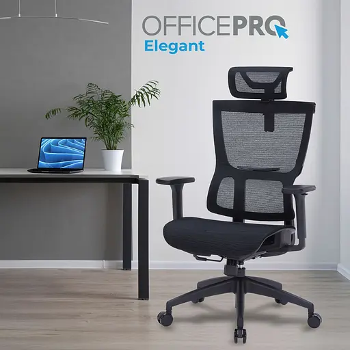 Офісне крісло OfficePro Elegant OC660-B-B-B Black [148662] - фото 7