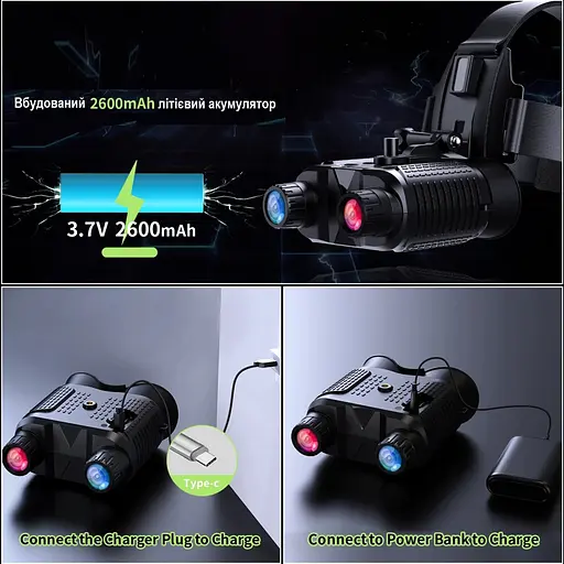 Очки ночного видения ПНВ с видео/фото записью и креплением на голову Dsoon NV8160, на аккумуляторе (100950) - фото 4