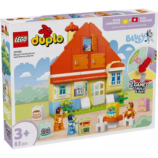 Конструктор LEGO DUPLO Bluey Семейный дом Блуи с игрой на запоминание 83 детали (10459)