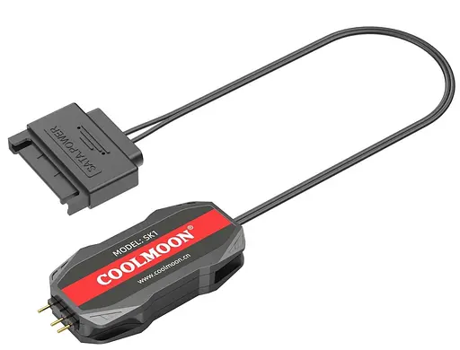 Контролер Coolmoon SK1 BLACK ARGB 3PIN to SATA з пультом (SK1 BLACK) - фото 3