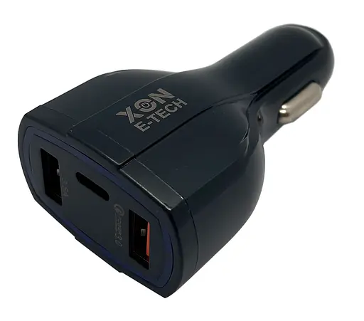 Автомобильное зарядное устройство XON UniLink Type-C 15W (PD15) + QC3.0 + 5V/3.1A Black (CU2A1C30QB 3425) - фото 3