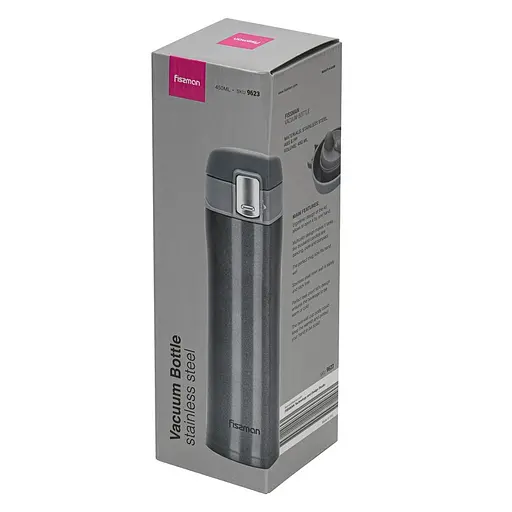 Термокружка Fissman 450 мл серая (9623) - фото 4