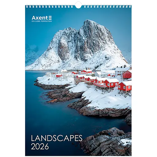 Календарь настенный Axent А3 Landscapes 2026 год (8804-26-1-A)