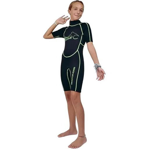 Гідрокостюм Best Divers Shorty Kids 2.5 mm 4 Black/Lime (1053-AD0970-4)