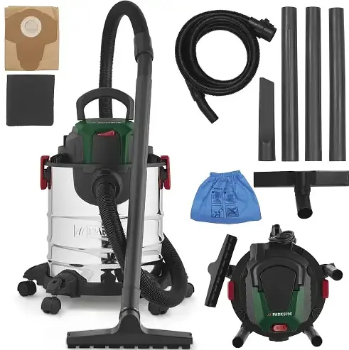 Пылесос промышленный Parkside PWD 20 B2 20 л - фото 3