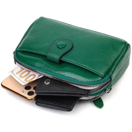 Клатч кожаный женский Vintage 19х12х7 см 000244994 - фото 5