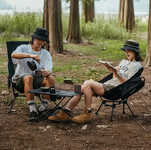 Кресло складное Naturehike Clamshell 001 Triangle Folding Moon Chair Черный - фото 7