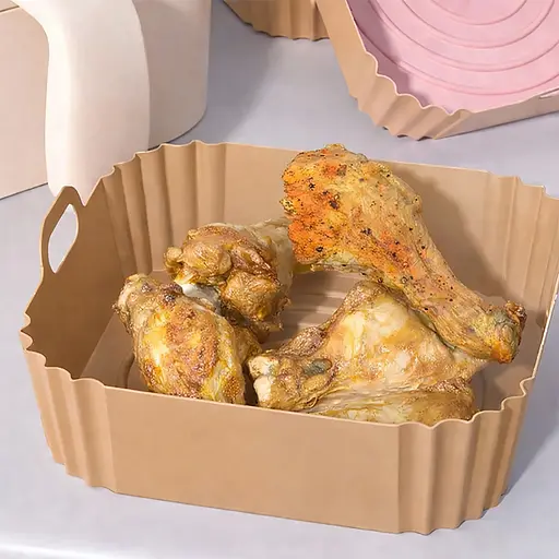 Квадратная силиконовая форма для аэрогриля, духовки и мультипечи 21.5х21.5 см Коричневый 88172 - фото 2