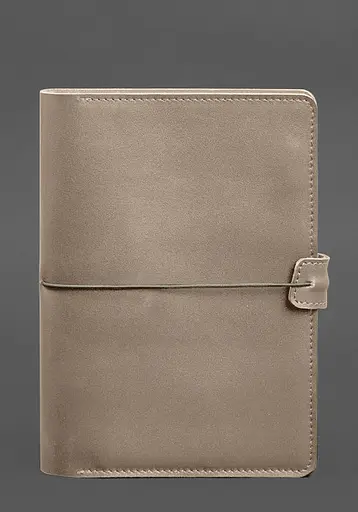 Шкіряний блокнот А5 (софт-бук) 9.4 світло-бежевий - фото 1