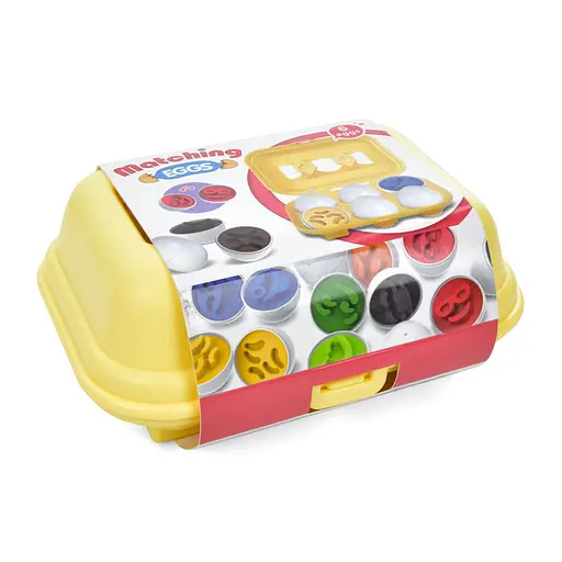 Сортер-головоломка Монтессори Яйца со смайлами DF29B 6 шт в лотке - фото 2