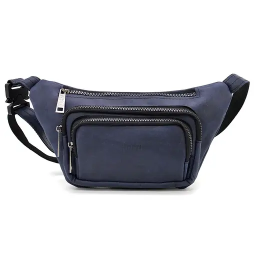 Кожаная мужская сумка на пояс TARWA 14х29х5 см sum0025992 - фото 8