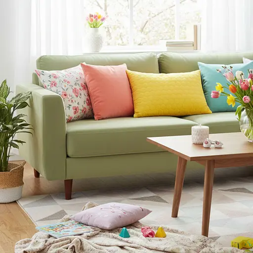 Подушка SunnyMood Ideia молнией гипоаллергенная желтая 50 х 70 см (8000036279) - фото 6