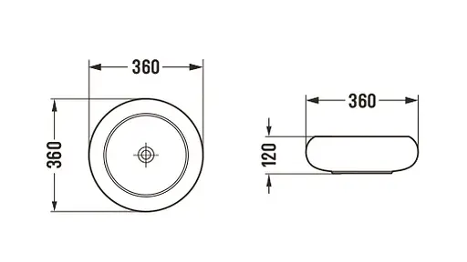 Умивальник Mexen Lola 36 Black Matt MEX-22213685, Чорний матовий - фото 2