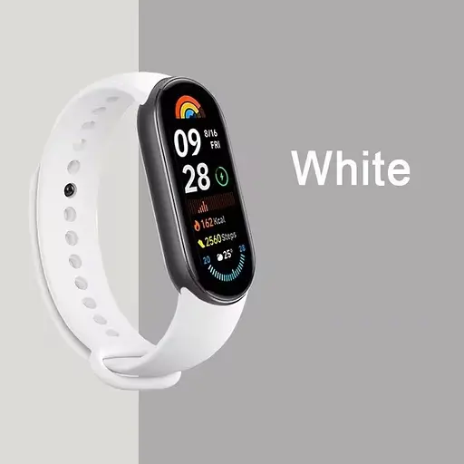 Ремешок для фитнес-браслета Lemfo для Xiaomi Mi Band 8 и 9 белый - фото 2