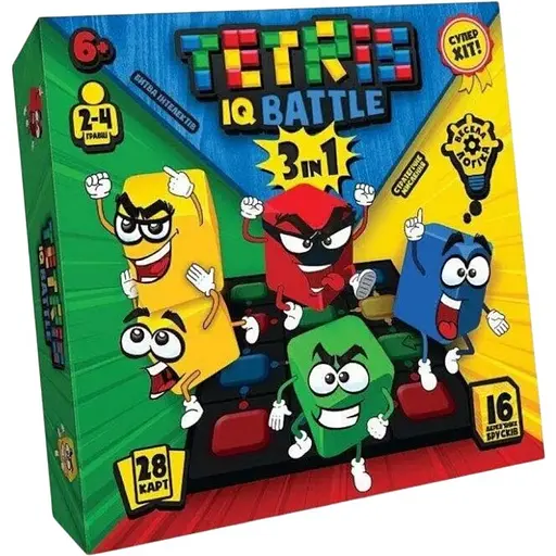 Розважальна гра Danko Toys Tetris IQ battle 3 in 1 укр. (G-TIB-02U) (2000903715672) - фото 1