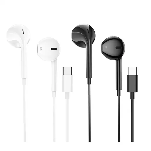 Навушники HOCO M101 Crystal joy Type-C wire-controlled digital earphones with microphone Black - фото 4