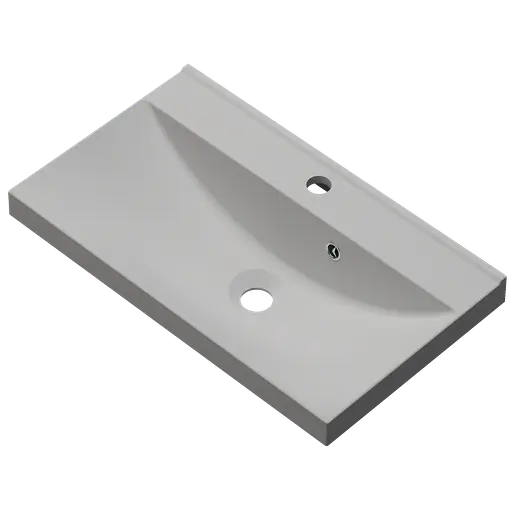 Раковина матовая врезная Amidicon Scif 60 600x350 из литого камня SCIF_60_MAT, Белый матовый - фото 2