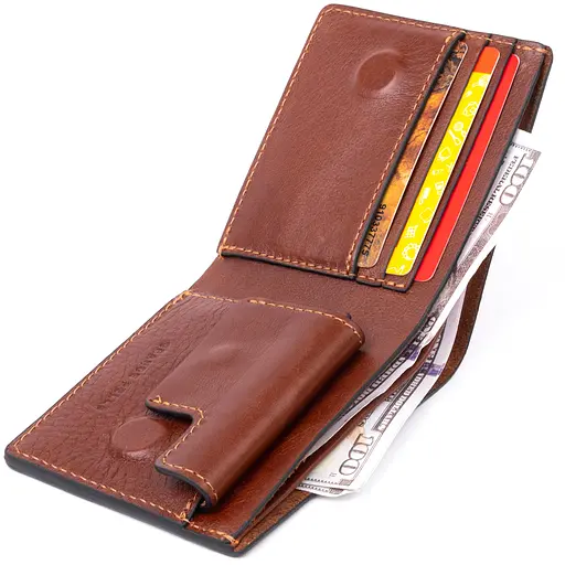 Мужской кожаный кошелек Grande Pelle 11х9х2.5 см acs0015932 - фото 3