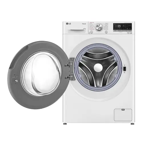 Стирально-сушильная машина LG фронтальная 9(6) кг 1400 А 56 см дисплей пара инвертор белый - фото 4